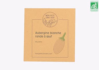 Aubergine blanche ronde oeuf bio