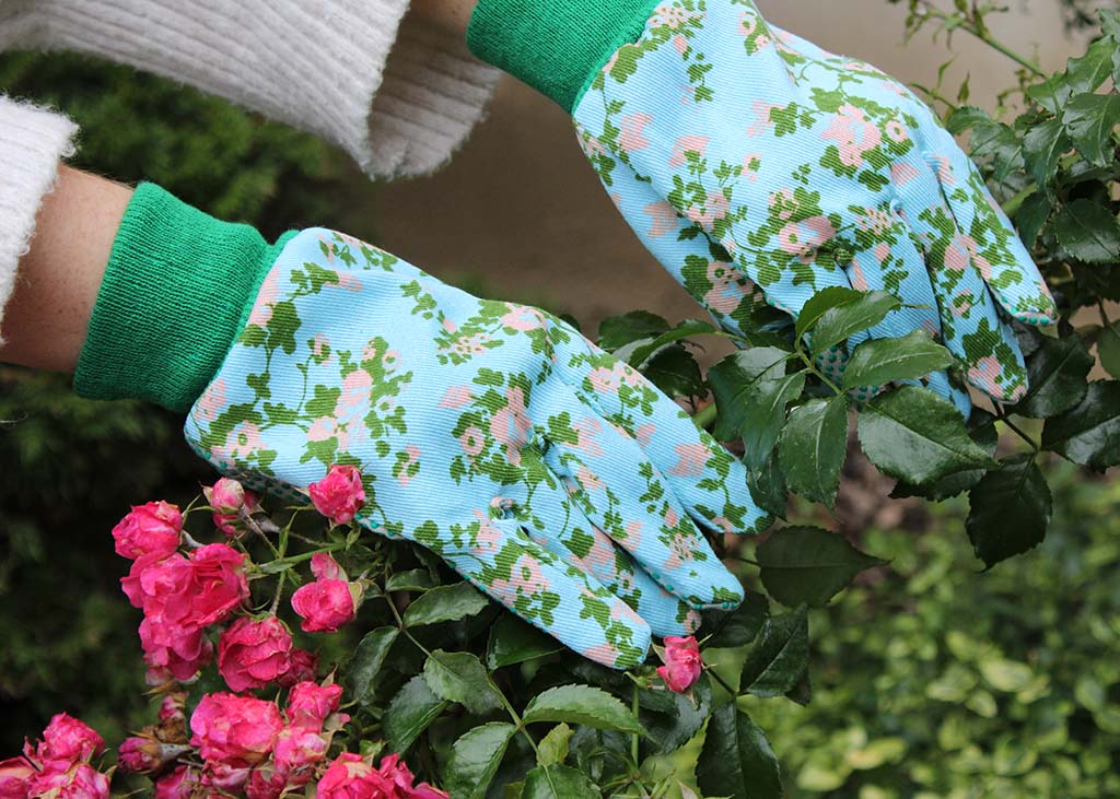 1 paire de Showa 370 floreo femmes léger gants de jardinage femme rose vert 