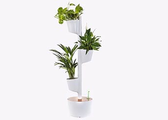 Jardinière verticale 3 pots avec plantes dépolluantes